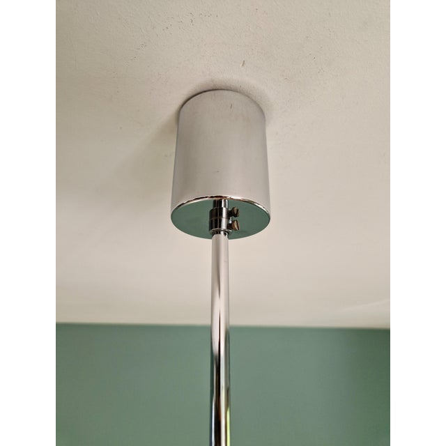 Geometric Chrome Metal Chandelier by Gaetano Sciolari for Boulanger, 1970s For Sale - Image 11 of 15