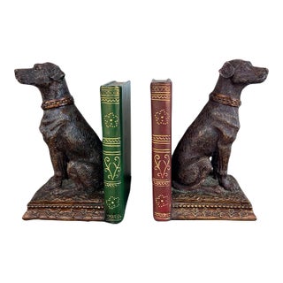 Late 20th Century Labrador Bookends Pair For Sale