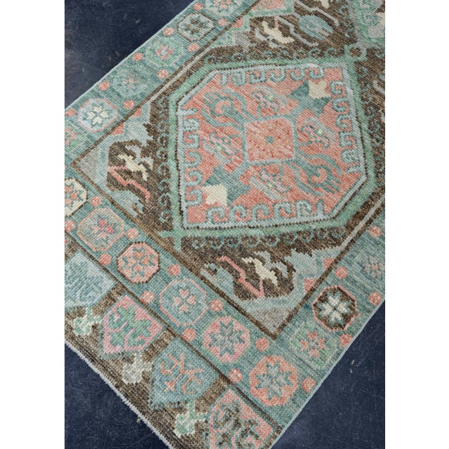 Turkish Turkish Oushak Rug 2'10" x 10'6" #20018 For Sale - Image 3 of 8