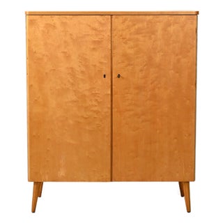 Vintage Scandinavian Birch Cabinet, 1950s For Sale