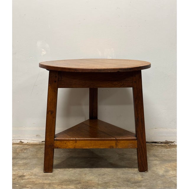 19th Century English Oak Cricket Table For Sale In Naples, FL - Image 6 of 7