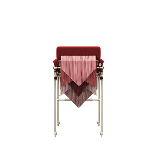 Seraphine Chair with Fringes by Ottiu For Sale - Image 9 of 16