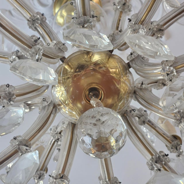Large French Crystal Chandelier, 1930s For Sale - Image 12 of 15