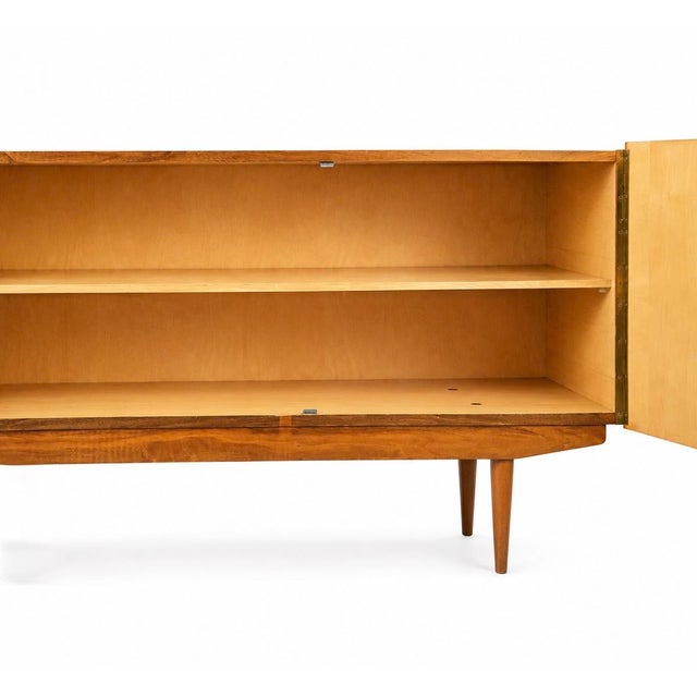 Vintage German Walnut Sideboard, 1960s For Sale - Image 10 of 11