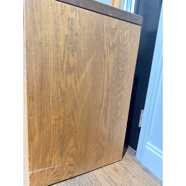 Vintage Russell Wright for Conant Ball Mid Century Modern Oak Dresser / Sideboard / Credenza With Mirrors For Sale - Image 10 of 12