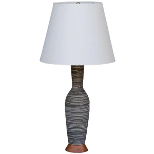1940s Alberto Giacometti Inspired Ribbed Salt Glaze Ceramic Lamp