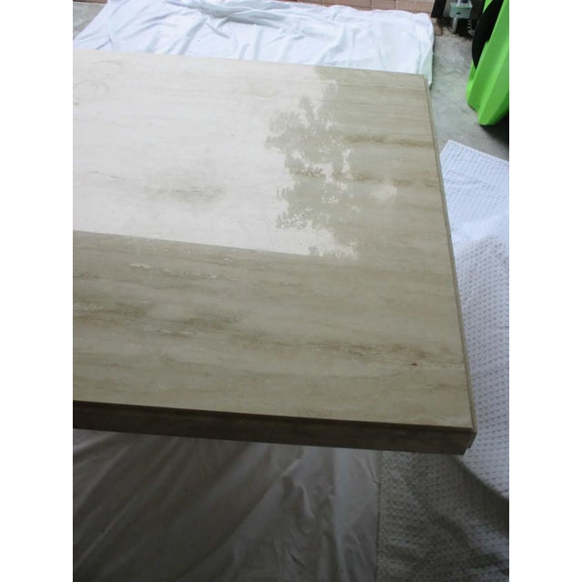Stone Vintage Italian Travertine Coffee Table For Sale - Image 7 of 11