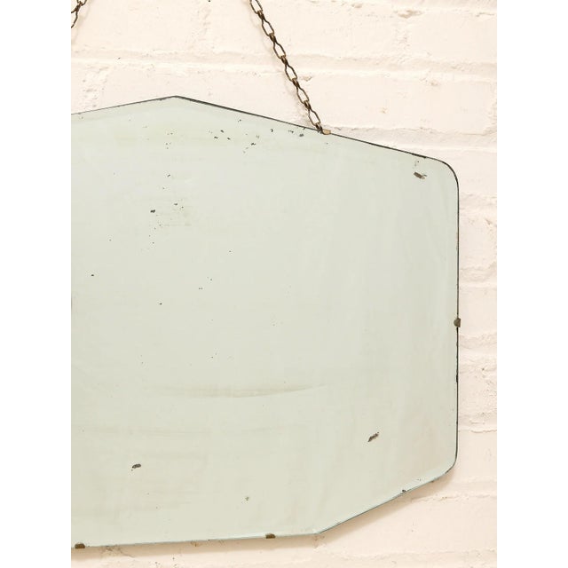 Early 20th Century Vintage Art Deco Frameless Beveled Mirror For Sale - Image 5 of 8