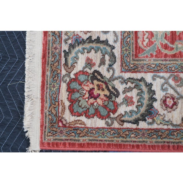 Late 20th Century Karastan Ashara 100% Wool Red Agra Acanthus Palmette 549 Area Rug Carpet 6' X 9' For Sale - Image 5 of 14