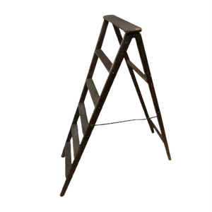 Antique Folding Library Ladder