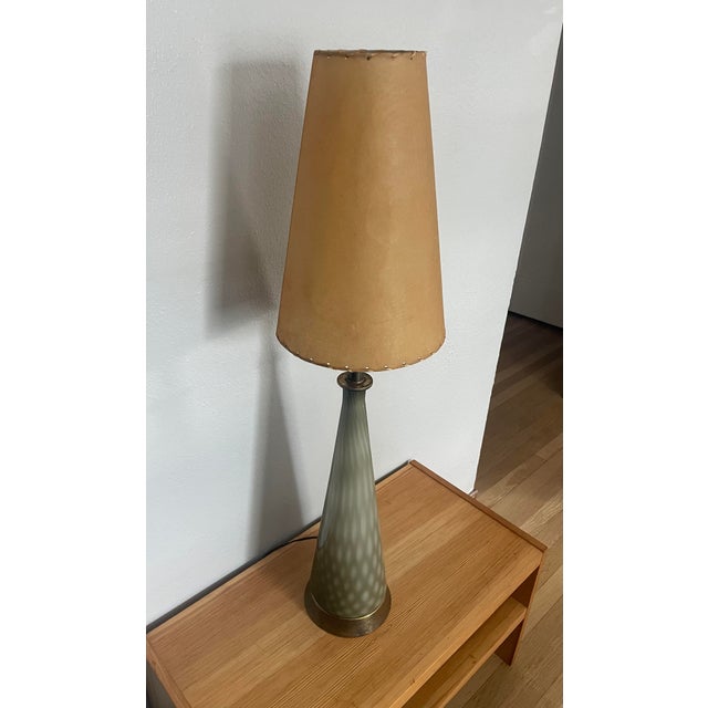 Mid-Century Modern Mid 20th Century Empoli Glass Table Lamp For Sale - Image 3 of 11
