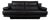 Two-Seater Leather 6500 Sofa in Black with Manual Function from Rolf Benz For Sale