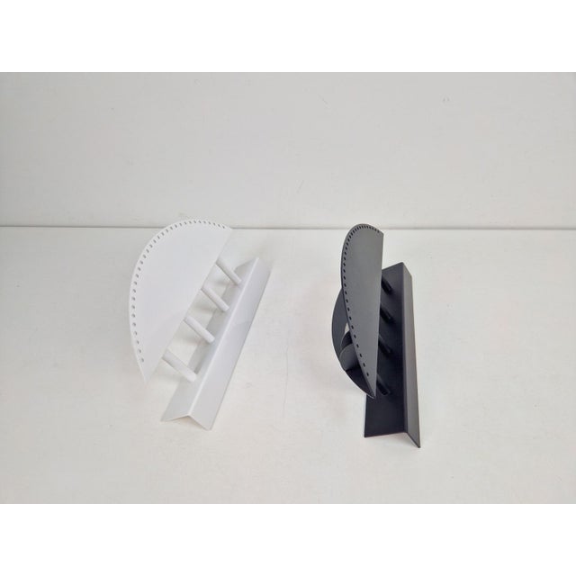 Vintage Olympos Black and White Wall Lamps by Wever & Ducre, 1980s, Set of 2 For Sale - Image 10 of 14