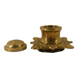 Vintage Maitland-Smith Solid Brass Inkwell