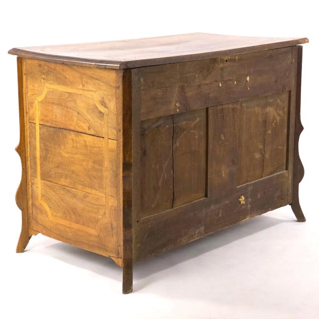 Late 18th Century Antique French Provincial Walnut Commode Inlaid 3 Drawer Chest Late 18th C For Sale - Image 5 of 13