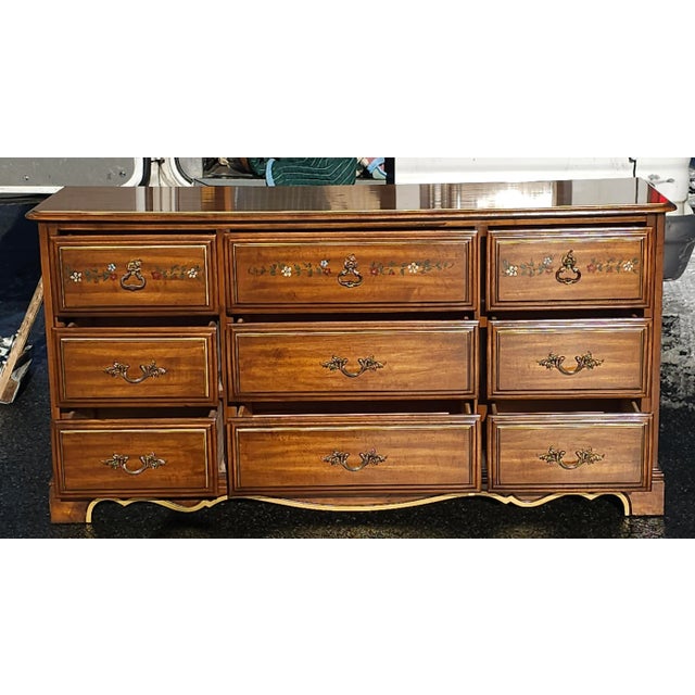 Henry Link Furniture Ornate and Partial Gilt Dresser With Lenoir