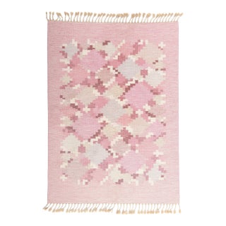 Ingegerd Silow Vintage Swedish Rollakan Rug, 05'06 X 07'07 For Sale