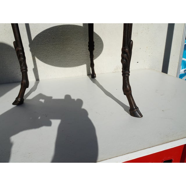 Antique Cast Iron Side Table with Black Marble Top by E.G. Zimmermann, Hanau, 1890s For Sale - Image 17 of 18