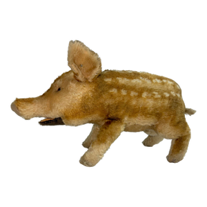 Large Vintage Handmade German Steiff Mohair Dalle Boar Pig Stuffed Animal 23 In.