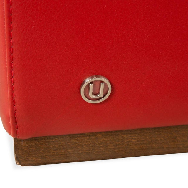 Red Leather Corner Sofa from Natuzzi For Sale - Image 8 of 14