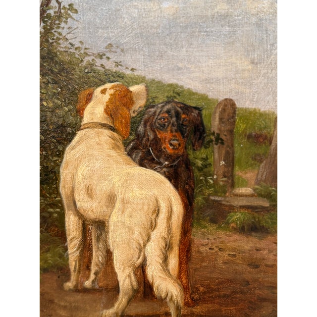 1900 - 1909 19th Century Oil on Canvas English Setter For Sale - Image 5 of 8