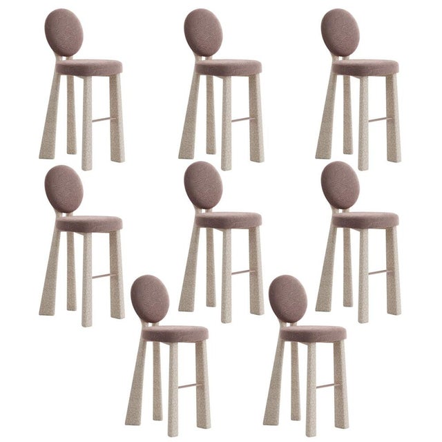 Purple Mary II Bar Chairs by Ottiu, Set of 8 For Sale - Image 8 of 8