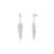 Fine Diamond Flexible Feather Dangle Drop Earrings in 18k Gold For Sale In New York - Image 6 of 11