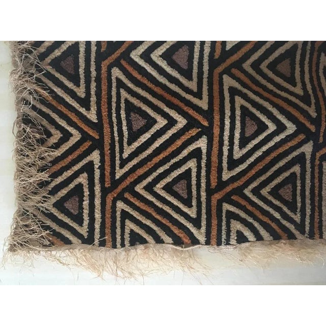 Textile Handcrafted Kuba Cloth Wall Hanging, Democratic Republic of Congo, 1960s For Sale - Image 7 of 13