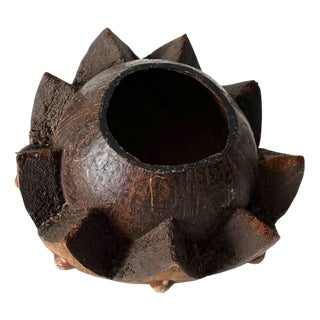 Sculptural Carved Coconut Bowl, 1890s For Sale