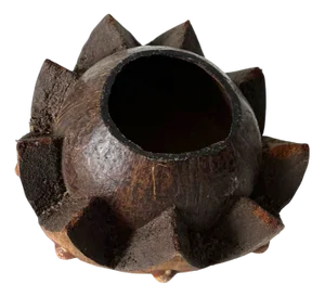 Sculptural Carved Coconut Bowl, 1890s