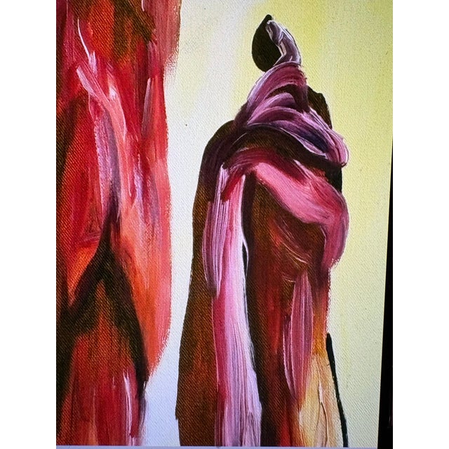 1970s Vintage Lithograph of Maasai Ladies, "Stepping Out in Style" Reproduction For Sale - Image 5 of 8