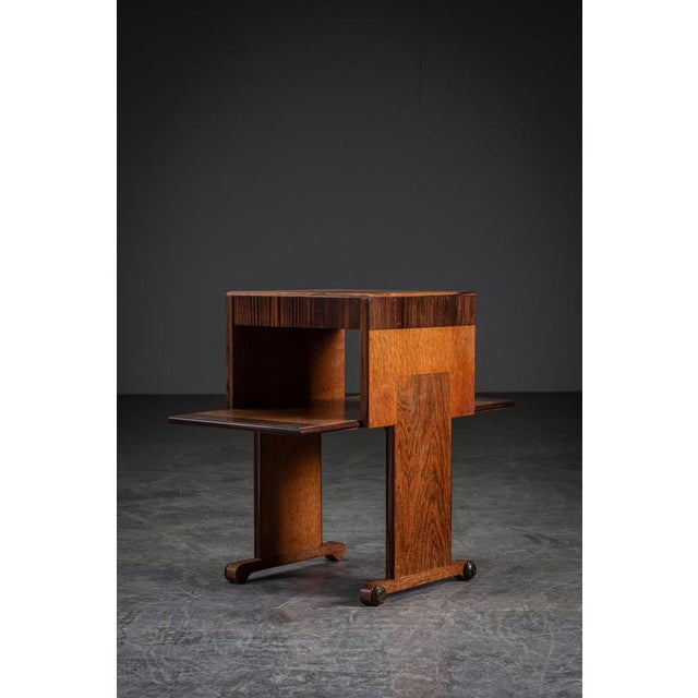 1920s Architectural Side Tableperiod: 1920s origin: The Netherlands dimensions (cm): h50 x w60 x d30 cm material: wood I...