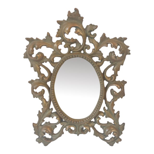 Antique Brass Picture Frame For Sale