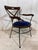 Bistro Armchairs with Blue Velvet Seats by Andy Thornton, England, 1980s For Sale - Image 13 of 13
