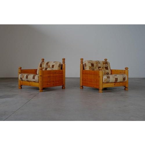 Pine Lounge Chairs by Uno and Osten Kristiansson, 1970s, Set of 2 For Sale - Image 6 of 9