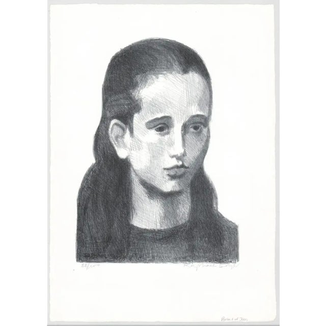 1960s 1969 Raphael Soyer Portrait of Joan Lithograph For Sale - Image 5 of 5