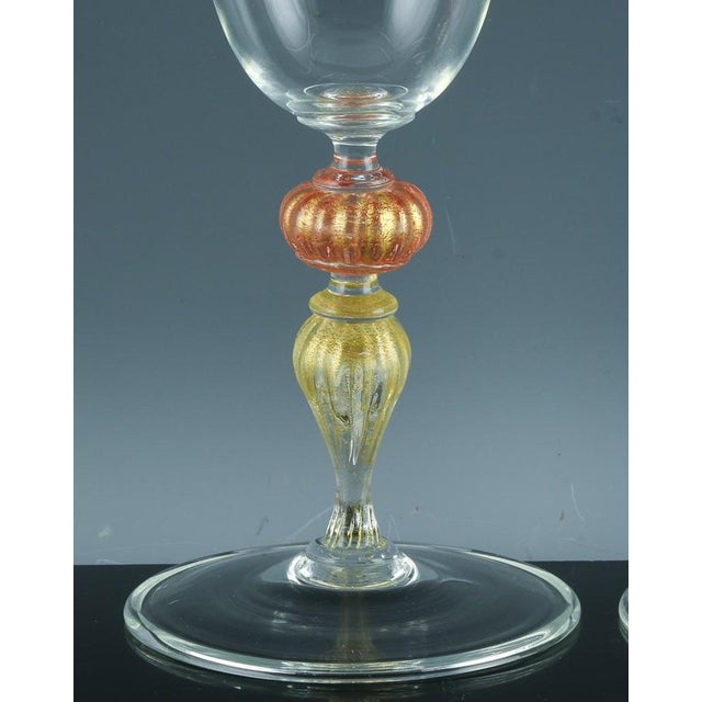 Mid-Century Modern Murano Art Glass Wine Glasses-Set of Twelve For Sale - Image 3 of 9