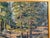 Green Mid-Century Impressionist Oil Painting of Forest Scene Landscape, Signed Illegibly For Sale - Image 8 of 15