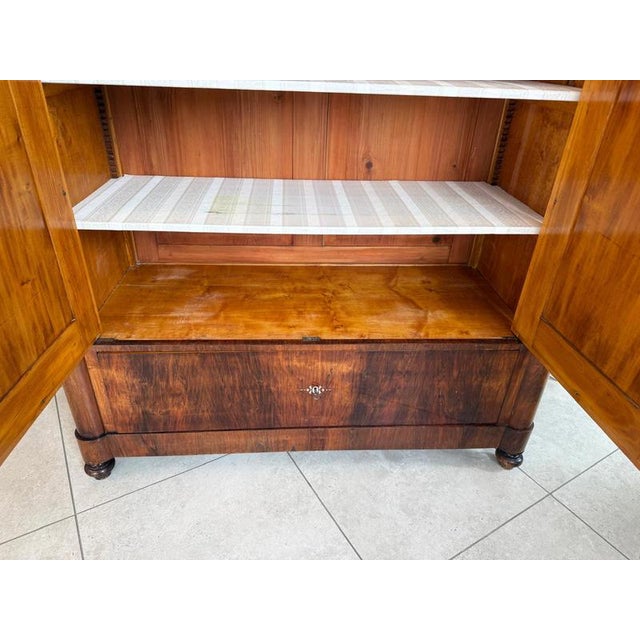 Antique Biedermeier Cabinet Chest in Walnut For Sale - Image 12 of 14