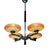 Art Deco Frosted Glass, Bakelite and Chromed Metal 4-Light Chandelier, Former Czechoslovakia, 1930s For Sale - Image 4 of 11