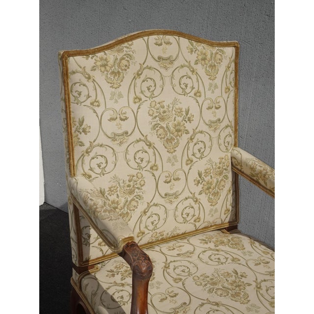 Vintage French Provincial Side Chair ~ Highly Carved Frame For Sale - Image 4 of 12