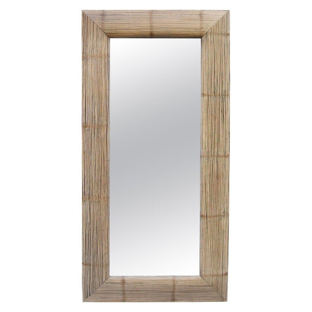 1970s Modernist Oversized Bamboo Wall Mirror For Sale In New York - Image 6 of 18