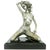 1970's Style Erotic Chromed Bronze Kneeling Nude Statue For Sale