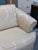 Cream Vintage Ethan Allen Cream Damask Skirted Sofa For Sale - Image 8 of 11