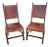 Vintage Leather Side Chairs - a Pair For Sale