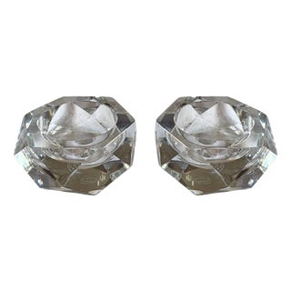 Cut Crystal Salt Cellars from Baccarat, France, 1950, Set of 2 For Sale