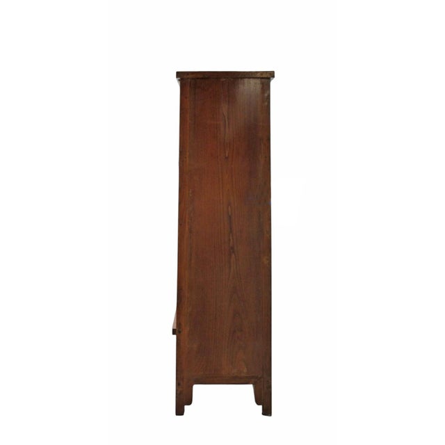 Mid 19th Century Antique Square-Corner Elm Armoire For Sale - Image 5 of 10
