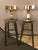 Silver A Pair of Deco Style Steel Bar Stool For Sale - Image 8 of 10