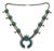 1960s Vintage Southwestern Zuni Native American Sterling & Turquoise Squash Blossom Beaded Necklace, 27” For Sale