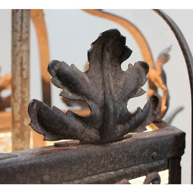 Antique Wrought Iron Landing Lantern For Sale - Image 11 of 18